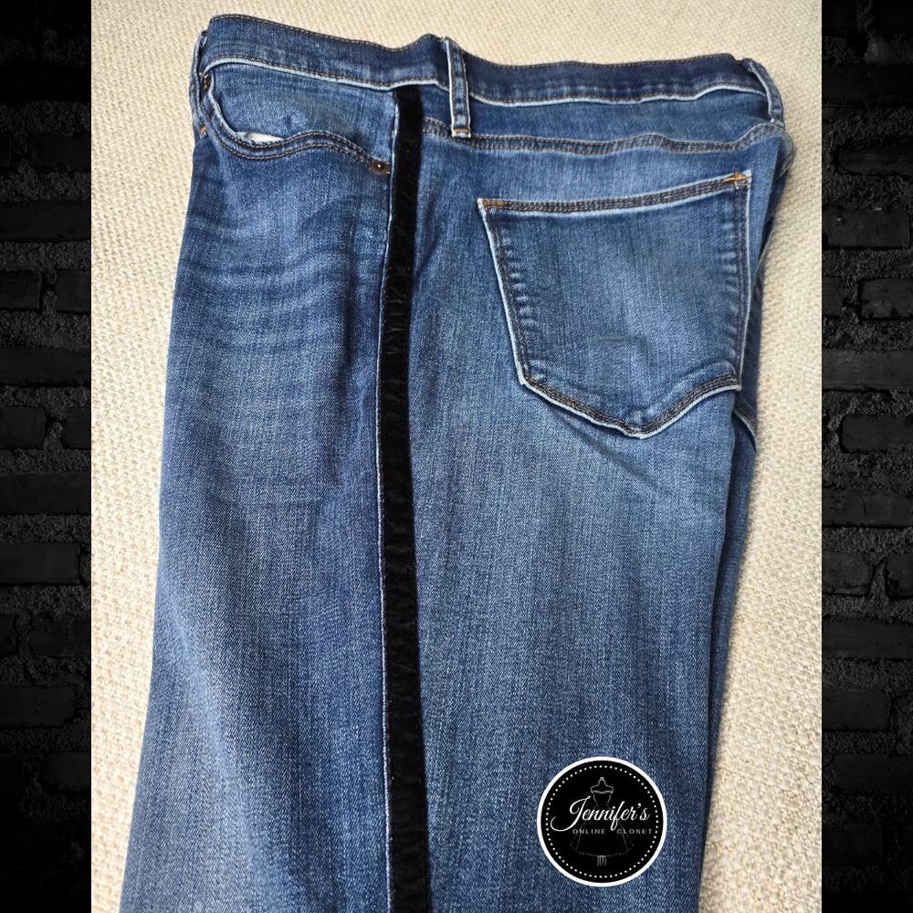 Gap 1969 Women's True Skinny Super High Rise Black Velvet Trim Jeans Size 30R - Picture 5 of 11